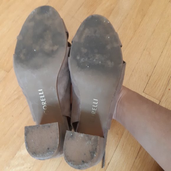 Beige Suede Heels - Picture 6 of 9